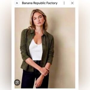 Banana Republic Factory Vegan Suede Shirt